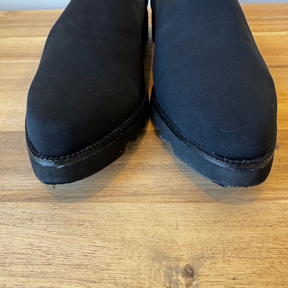 Donald J Pliner Belfast-D Women 9 M Black Textile Leather Pointed Flat Loafers - Picture 8 of 15